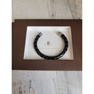 Karma luck black onyx bracelet open unisex accessory protection peace